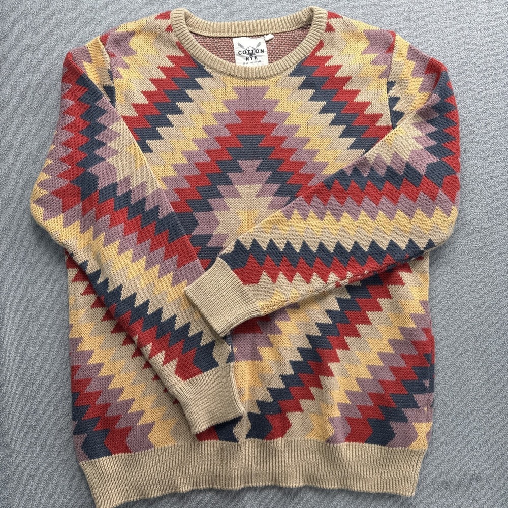 COTTON‎ & RYE WOMEN'S ROUND BOTTOM Southwestern SWEATER SIZE XL